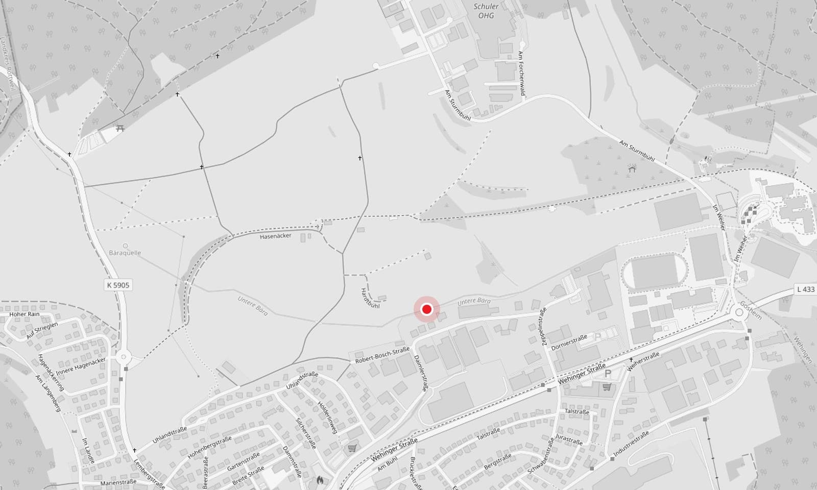 Karte: GWM Deutschland, Daimlerstraße 16 in Gosheim